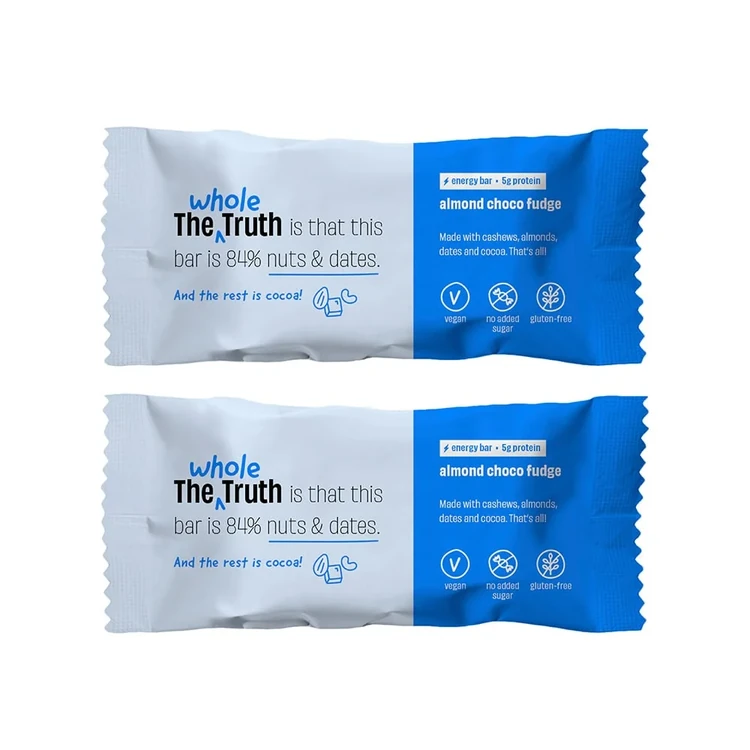 The Whole Truth Almond Choco Fudge Energy Bar - Pack of 2
