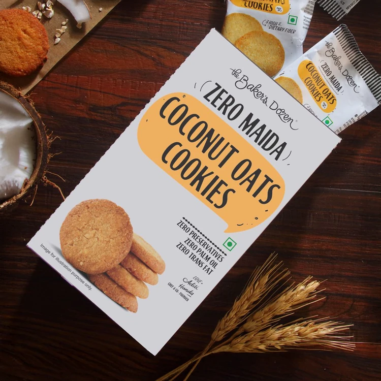 The Baker's Dozen Coconut Oats Cookies (Zero Maida)