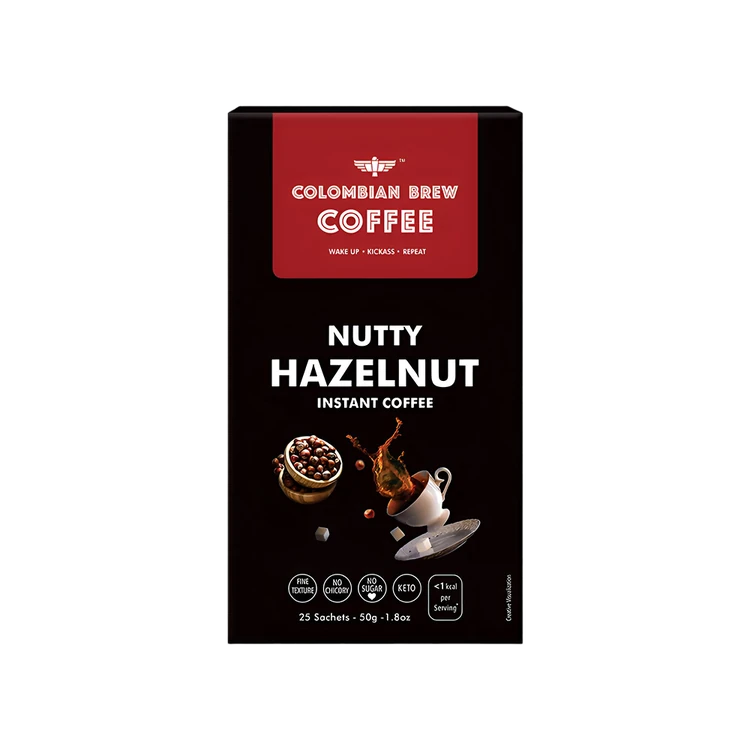 Colombian Brew Coffee Hazelnut Instant Coffee