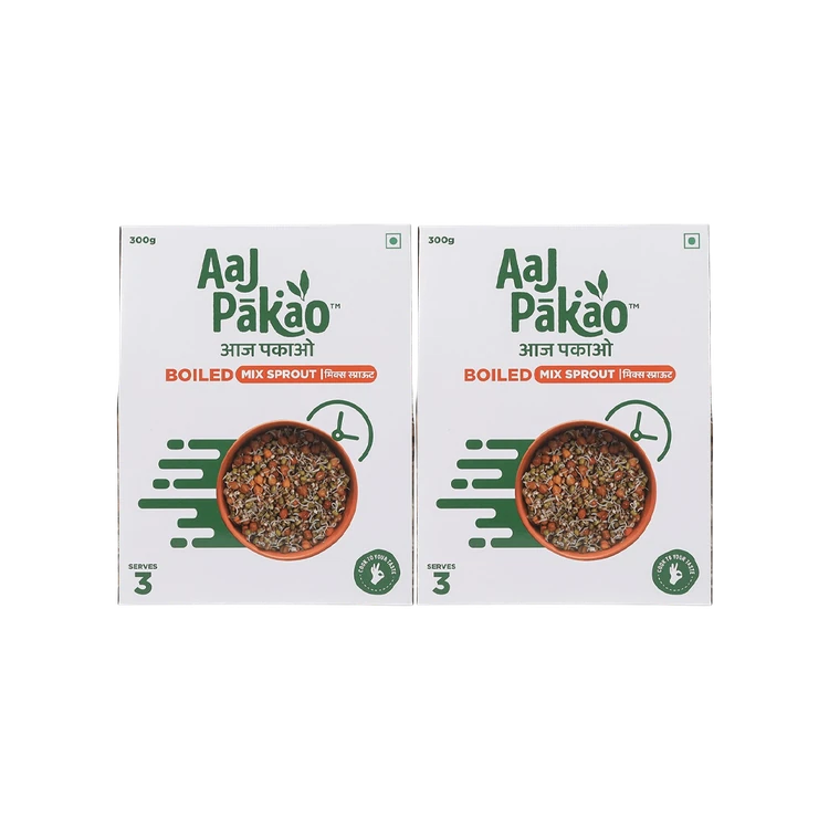Aaj Pakao Boiled Mix Sprouts - Pack of 2
