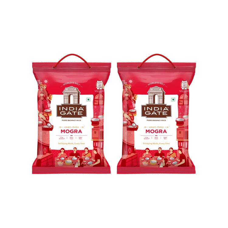 India Gate Mogra Basmati Rice (Short Grain) - Pack of 2 (Mogra Basmati Akki)