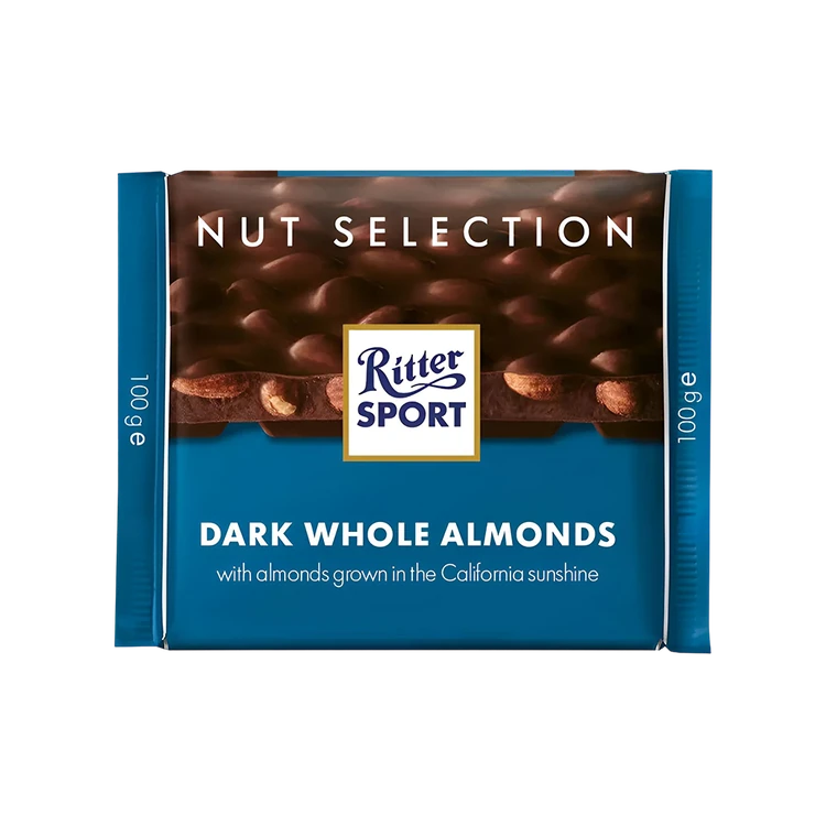 Ritter Sport Whole Almonds Dark Chocolate Bar