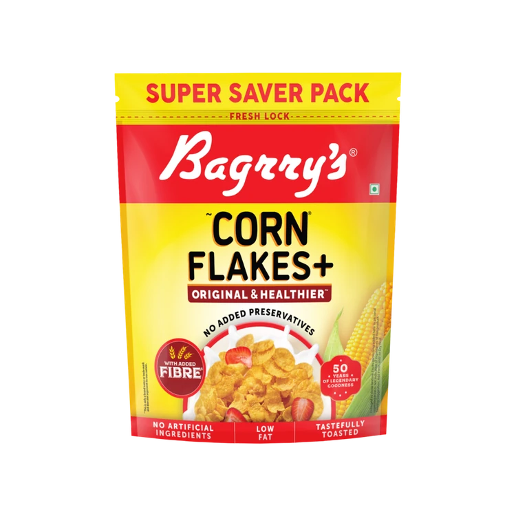 Bagrry's Corn Flakes Plus Original & Healthier (with Fibre Power)