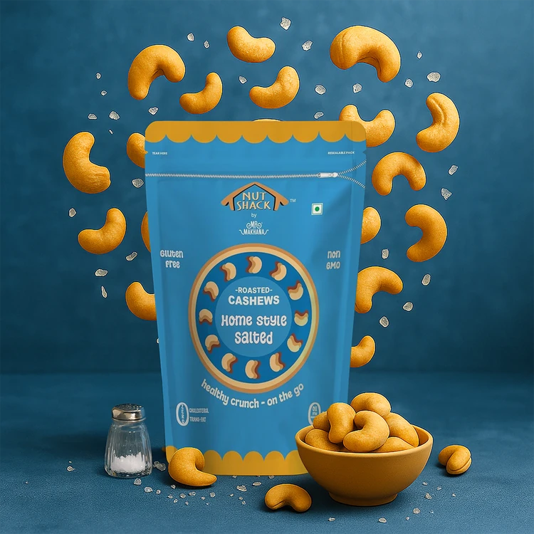 Mr. Makhana Home Style Salted Roasted Flavoured Cashew