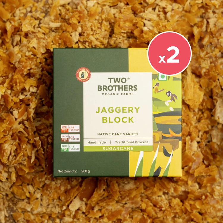 Two Brothers Jaggery Block Sugarcane - Pack of 2 (Bella)