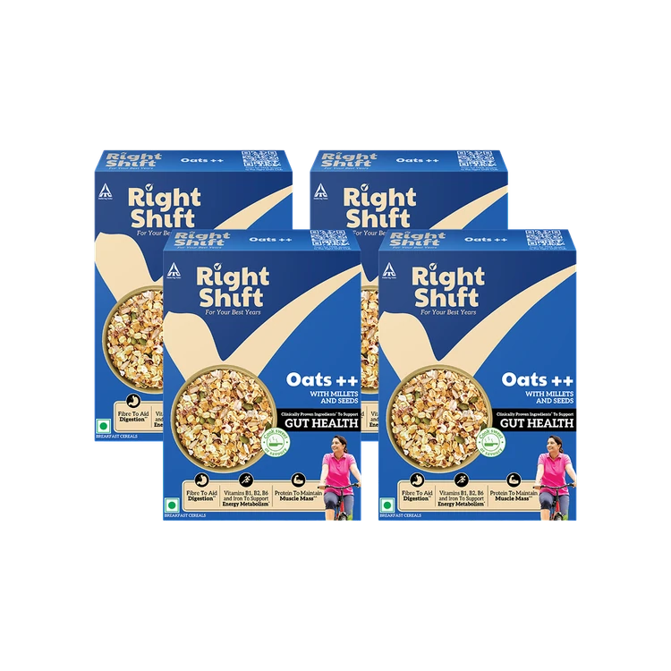 Right Shift 23 g Protein Oats with Millets and Seeds - Pack of 4