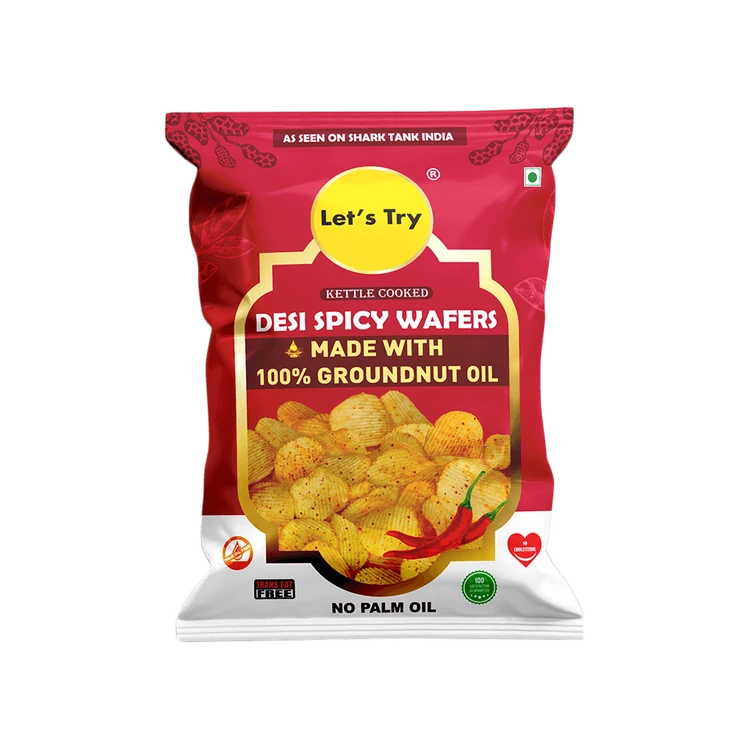 Let's Try Desi Spicy Wafers