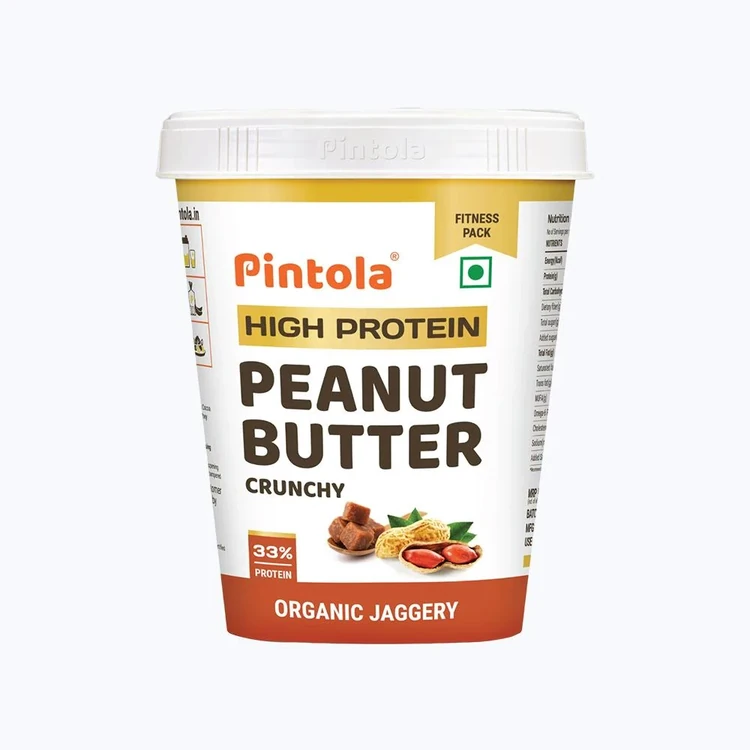 Pintola High Protein Organic Jaggery Crunchy Peanut Butter