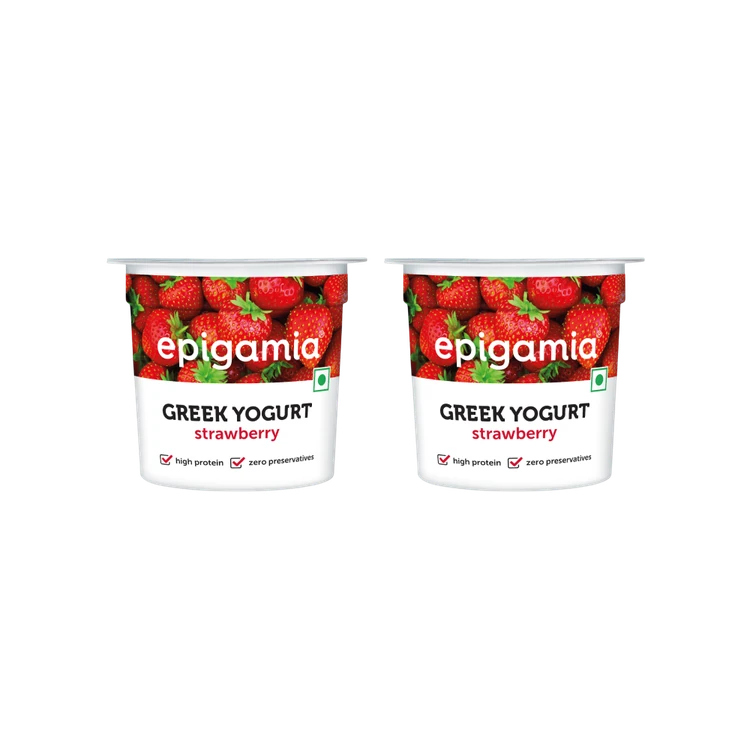 epigamia Strawberry Yogurt - Pack of 2