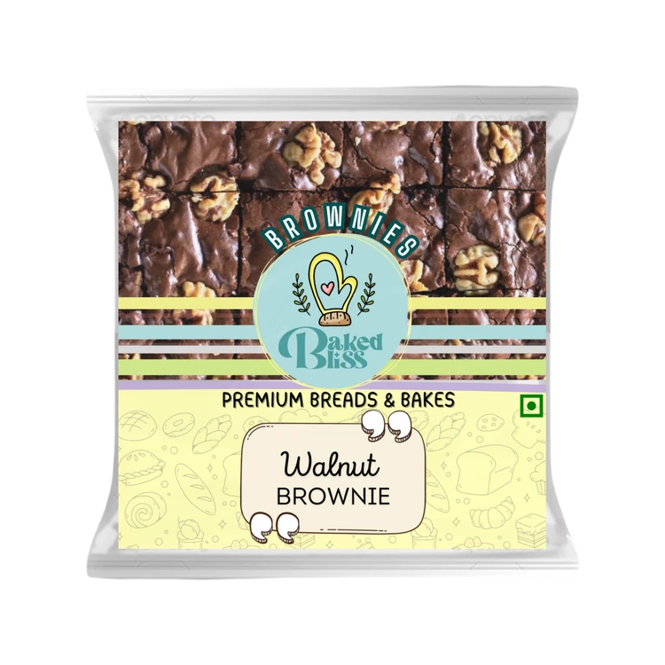 Baked Bliss Pure Veg Walnut Brownie
