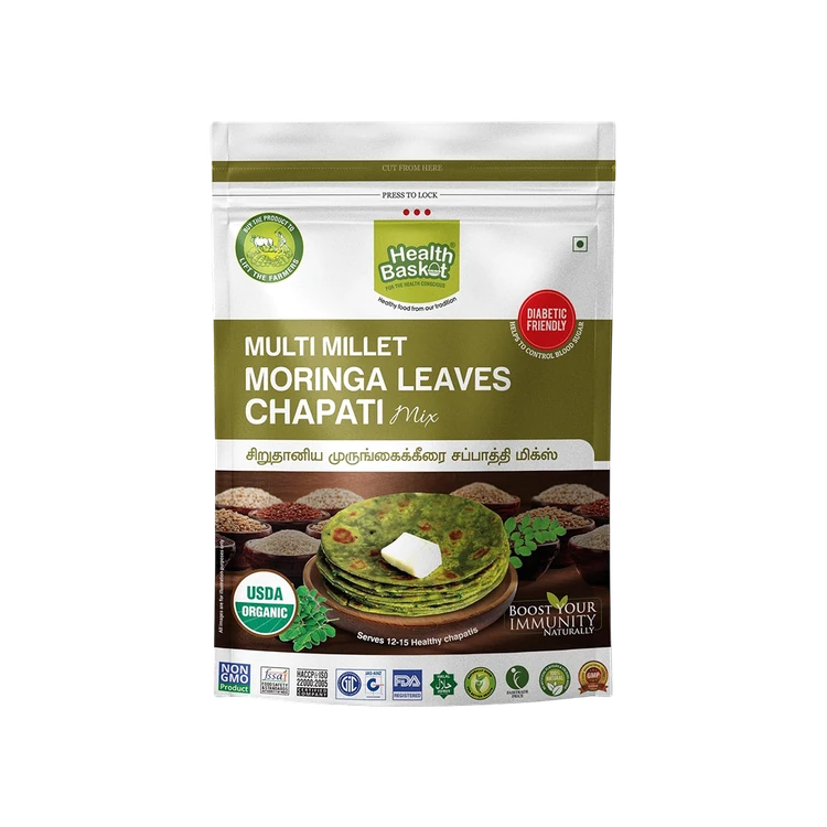 Health Basket Multi Millet Moringa Leaves Chapati Mix