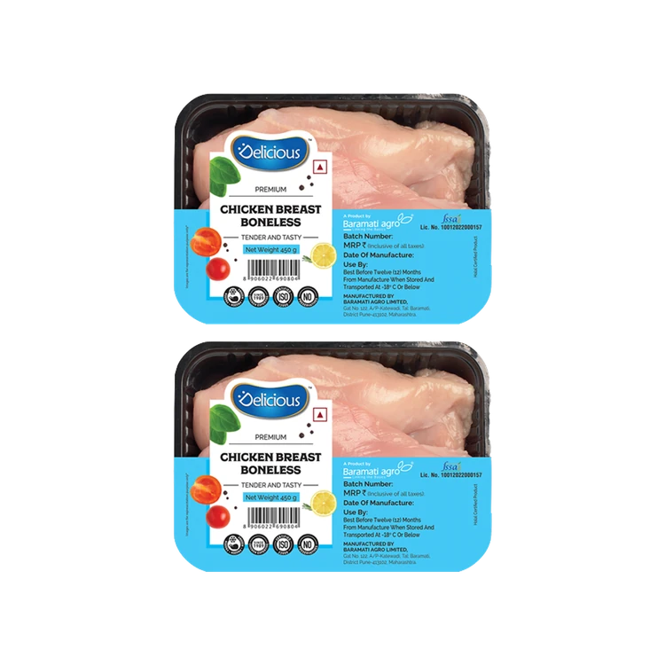 Elicious Boneless Frozen Chicken Breast - Pack of 2