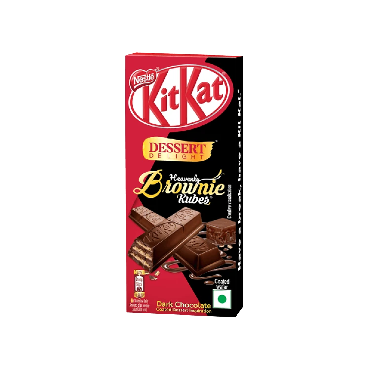 Nestle KitKat Dessert Delight Brownie-Kubes with Dark Chocolate Coated Wafer