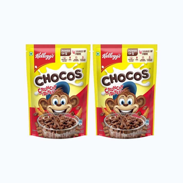 Kellogg's Chocos Crunchy Bites Kids Cereal - Pack of 2