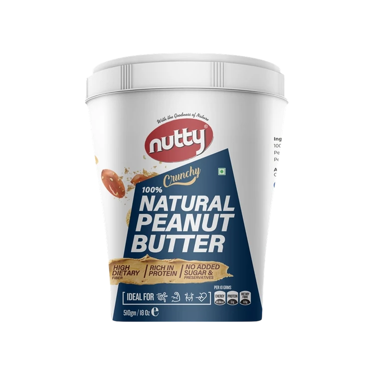 Nutty 100% Natural Crunchy Peanut Butter