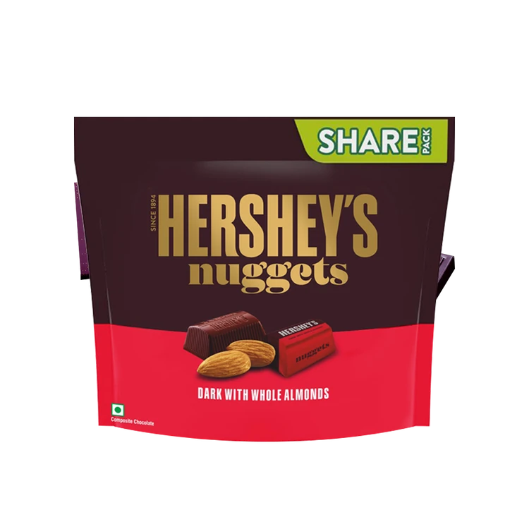 Hershey's Dark Chocolate Pack Nuggets With Whole Almonds
