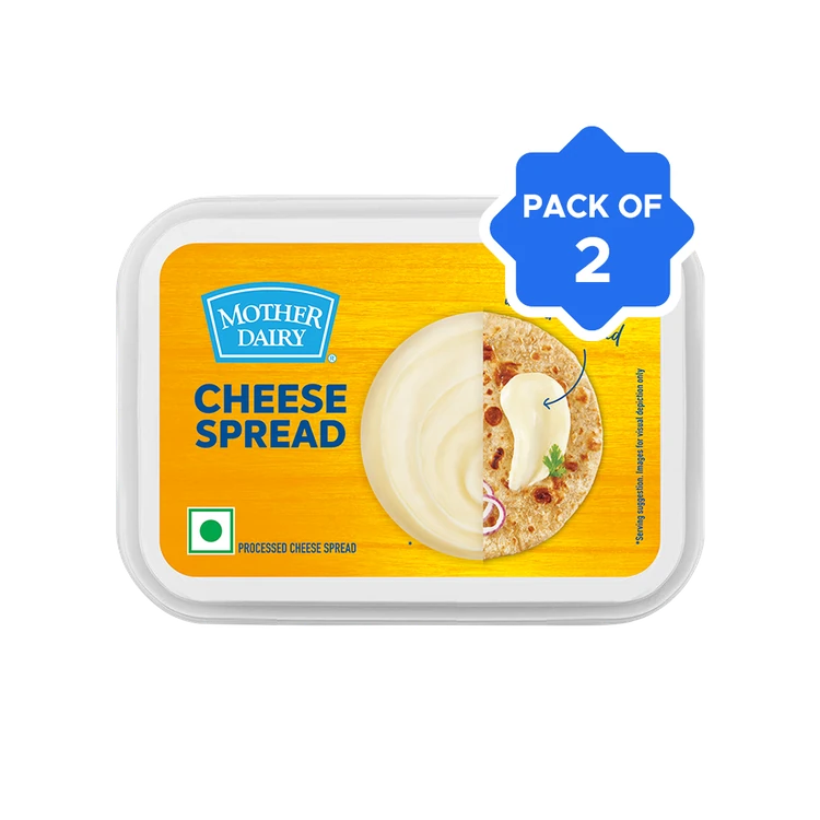 Mother Dairy Creamy Plain Cheese Spread - Pack of 2