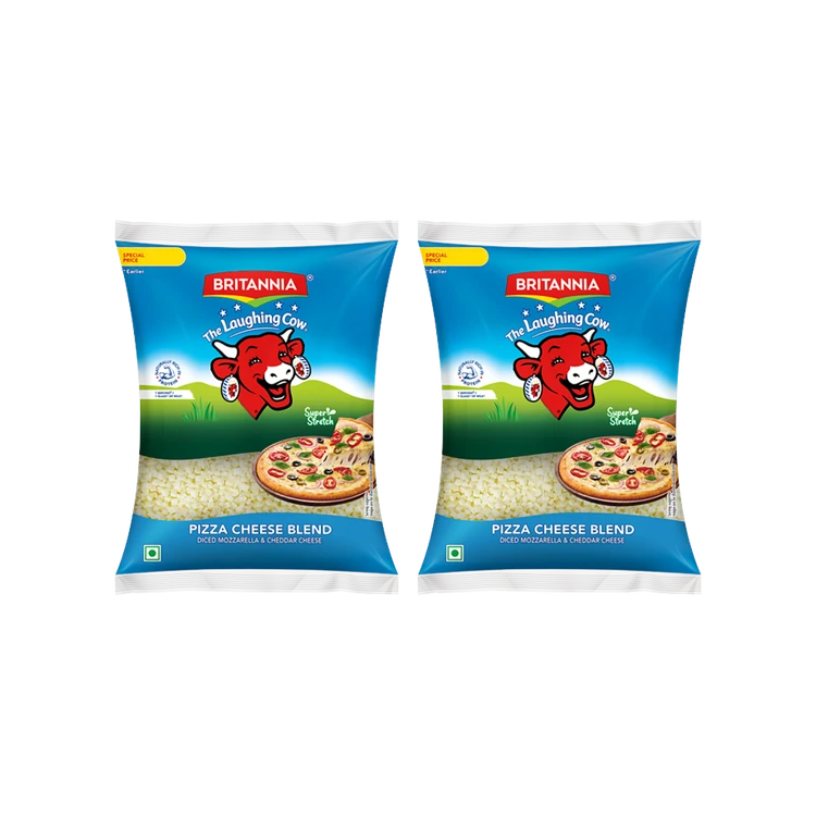 Britannia Pizza Blend Diced Cheese - Pack of 2