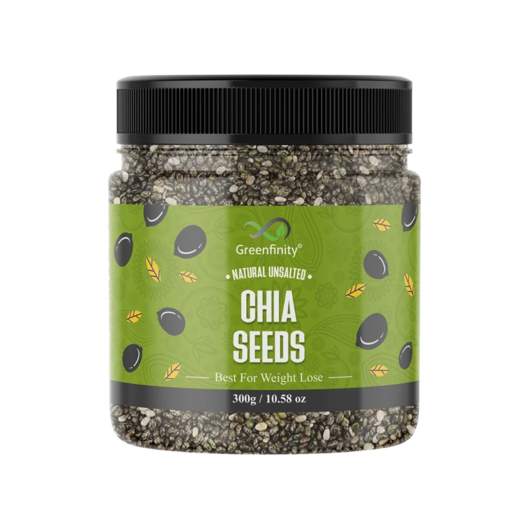GreenFinity Natural Unsalted Chia Seeds (Chia Beeja)