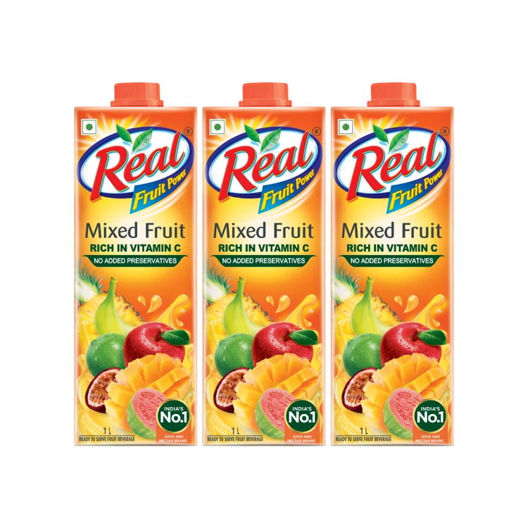 Real Fruit Power Mixed Fruit Juice 1 l - Pack of 3
