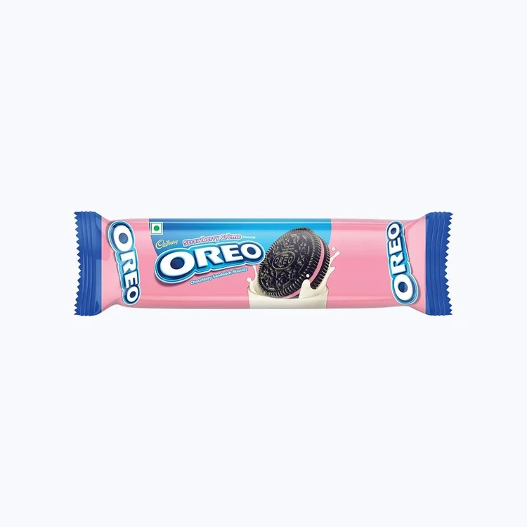 Cadbury Oreo Strawberry Flavour Sandwich Cream Biscuits