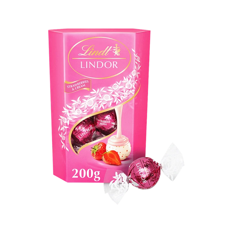 Lindt Lindor Strawberries & Cream Chocolate Gift Pack Box