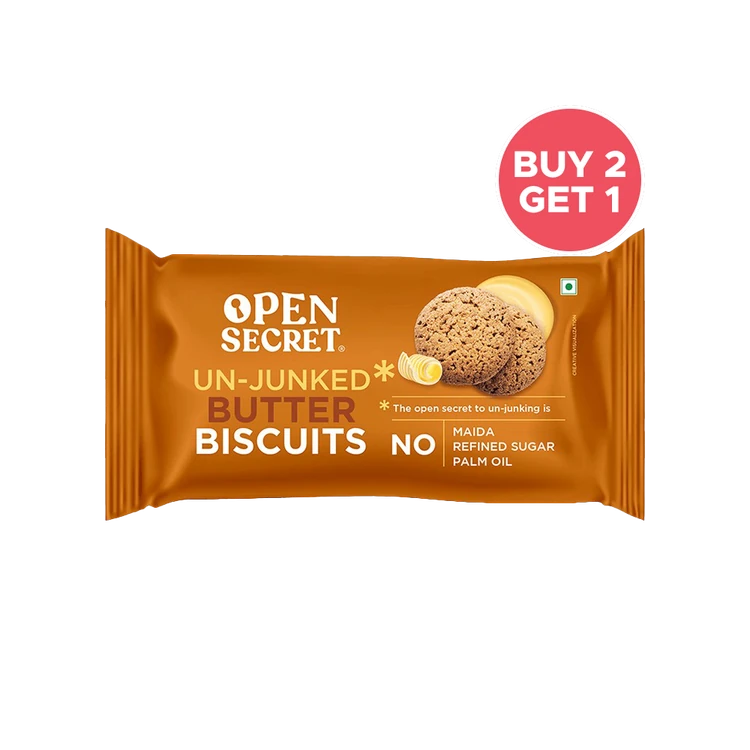 Open Secret Zero Maida Healthy Millet Biscuit - Butter - Buy 2 Get 1 Free