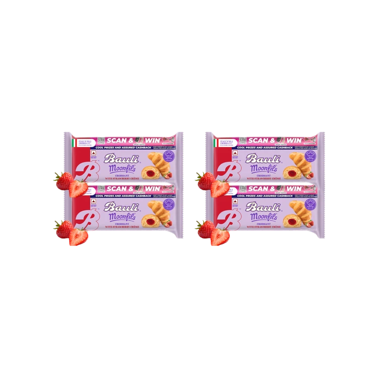 Bauli Moonfils Strawberry Crème Croissant - Pack of 4