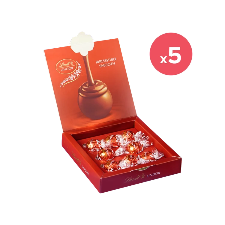 Lindt Lindor Milk Chocolate Gift Pack - Pack of 5