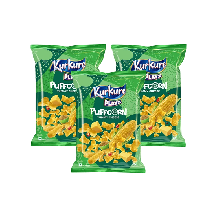 Kurkure Puffcorn Yummy Cheese Puffs - Pack of 3