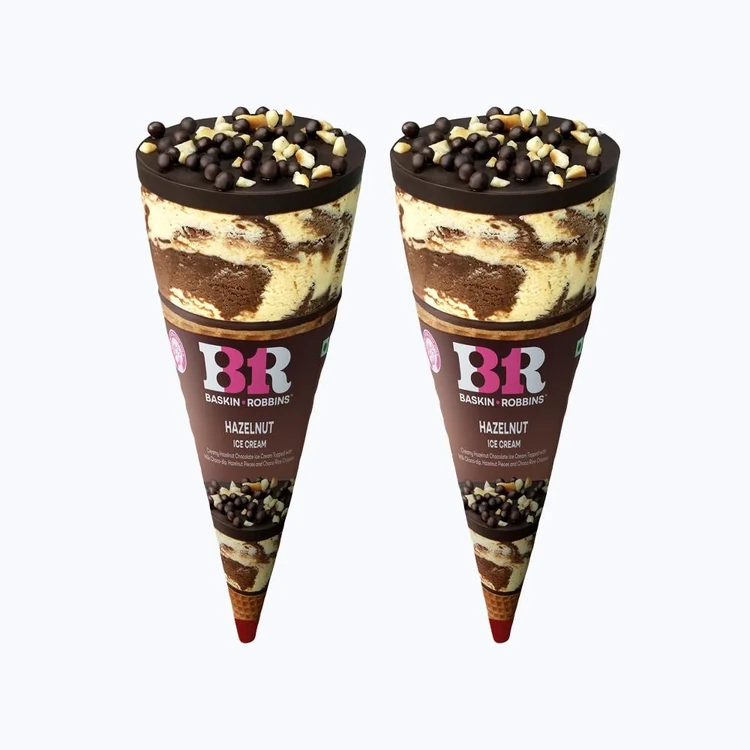 Baskin Robbins Hazelnut Ice Cream Cone - Pack of 2
