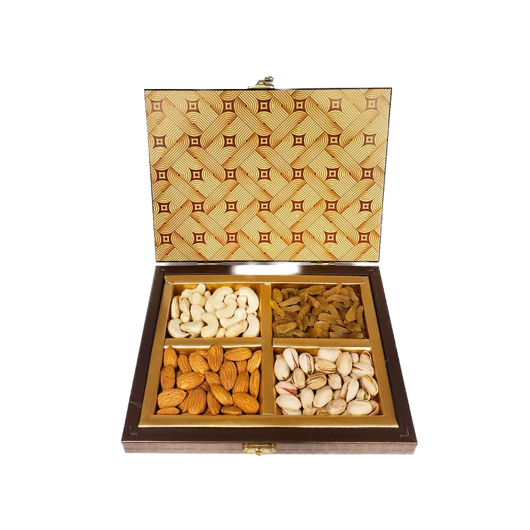 Dadus Elephant Wooden Assorted Dry Fruit Gift Box