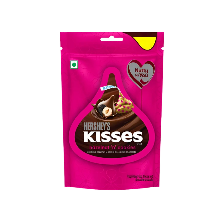 Hershey's Kisses Hazelnut n Cookies Milk Chocolate Pack