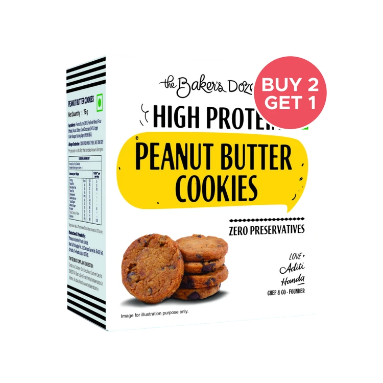 The Baker's Dozen High Protein Peanut Butter Cookies - Buy 2 Get 1 Free