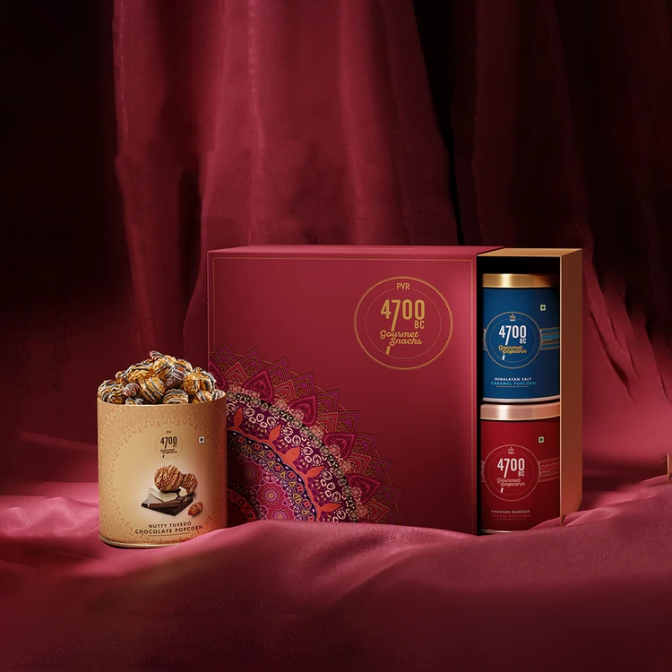 4700BC Popcorn Gift Box of 4, Sweet & Savoury