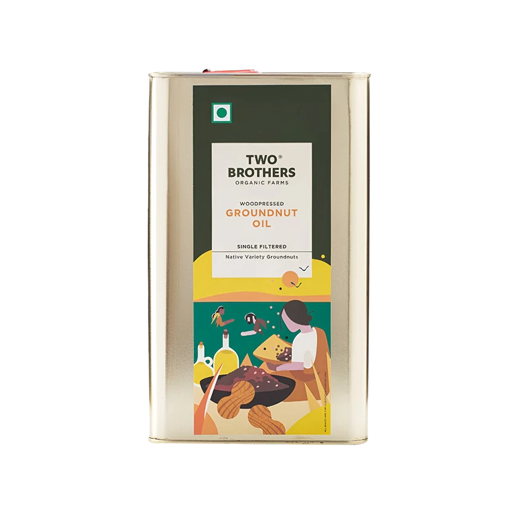 Two Brothers Groundnut Oil (Woodpressed) (Kadale Enne)
