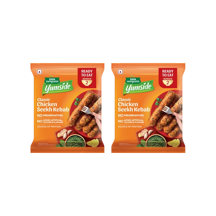 Tata Sampann Yumside Classic Chicken Seekh Kebab - Pack of 2