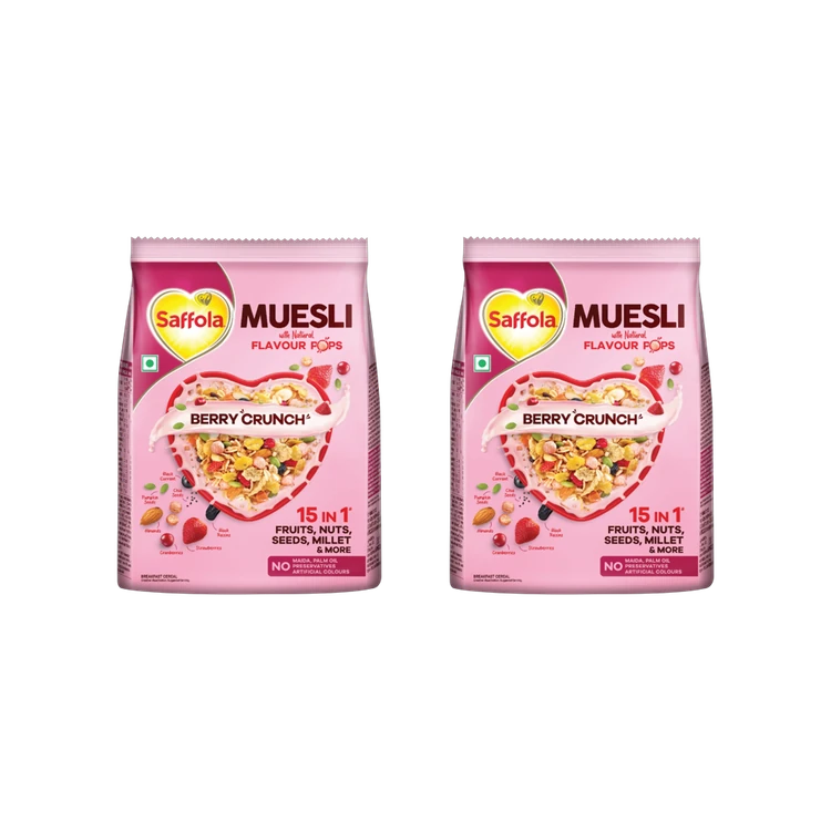 Saffola Muesli Berry Crunch - Pack of 2