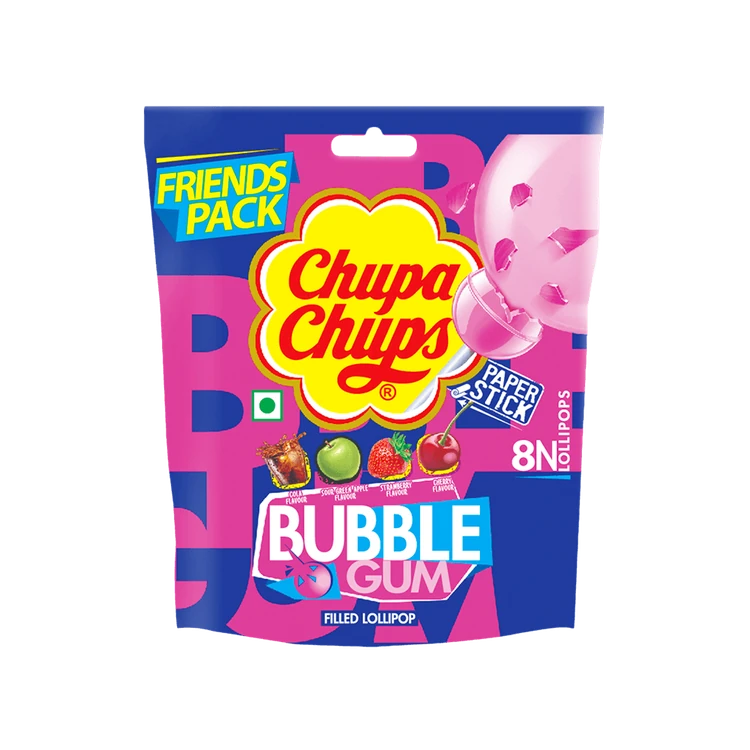 Chupa Chups Bubble Gum Lollipop (Friends Pack)