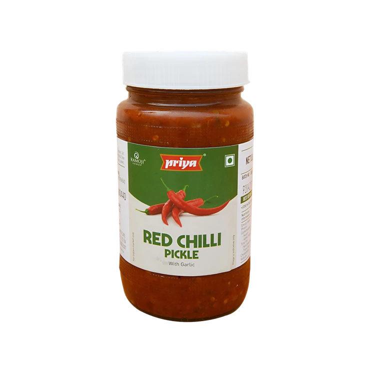 Priya Red Chilli Pickle with Garlic