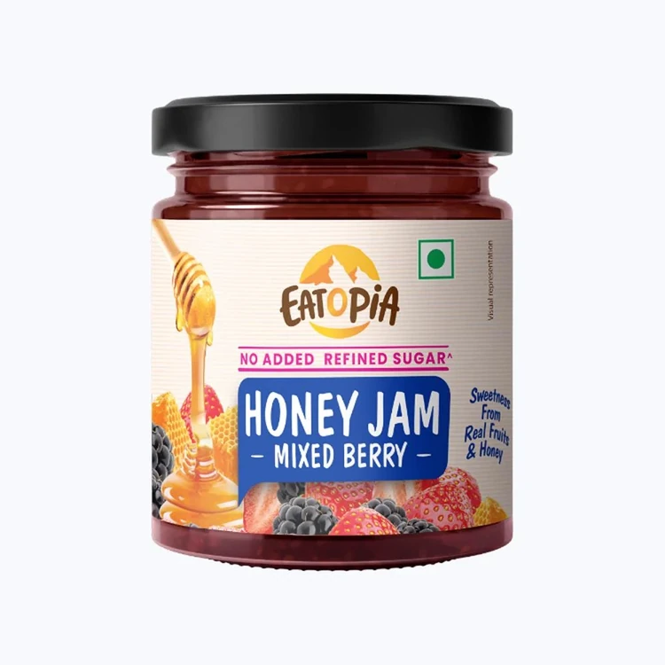 Eatopia Honey Mixed Berry Jam (No Added Sugar)
