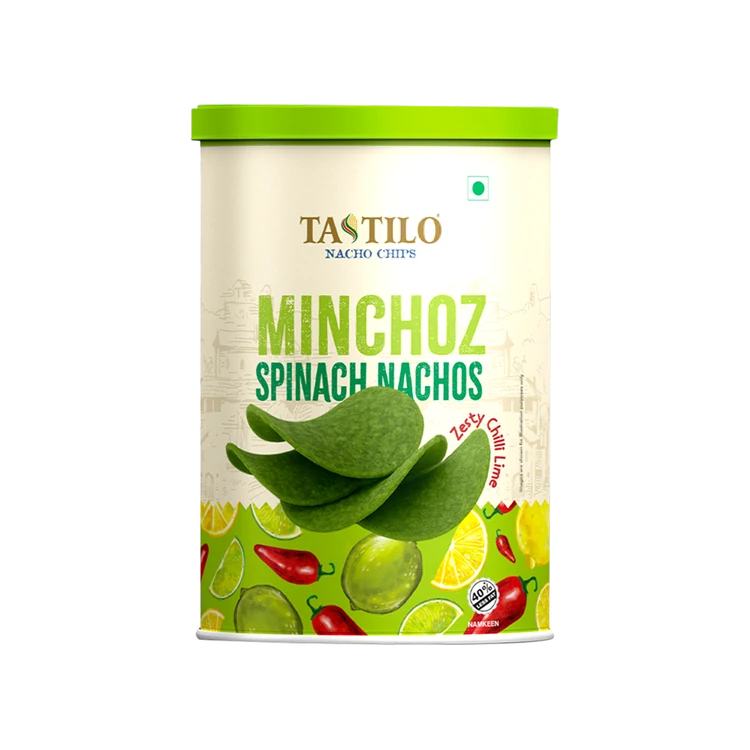 Tastilo Spinach Nachos (Zesty Chilli Lime)