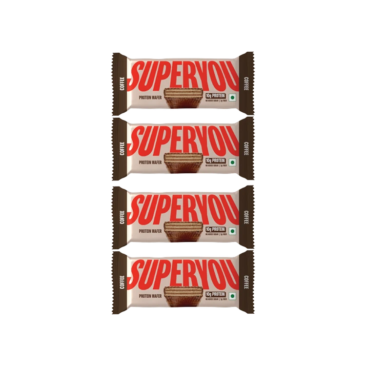 SuperYou Coffee Protein Wafer Bar - Pack of 4