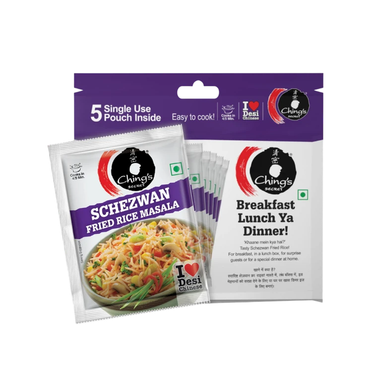 Ching's Secret Schezwan Fried Rice Masala Instant Mix - 5 Single Use Pouches