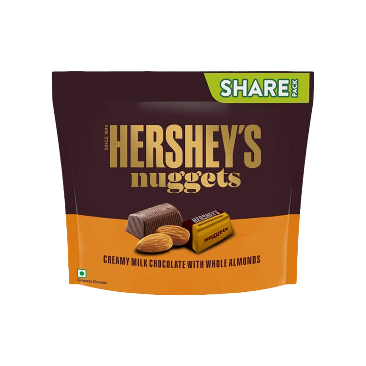 Hershey's Creamy Milk Chocolate Pack Nuggets with Whole Almonds