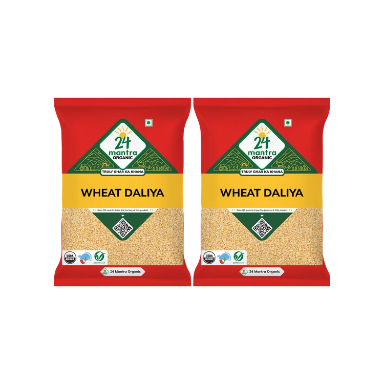 24 Mantra Organic Wheat Daliya - Pack of 2