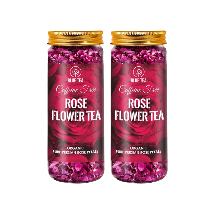 Blue Tea Rose Flower Tea (Caffeine Free) - Pack of 2