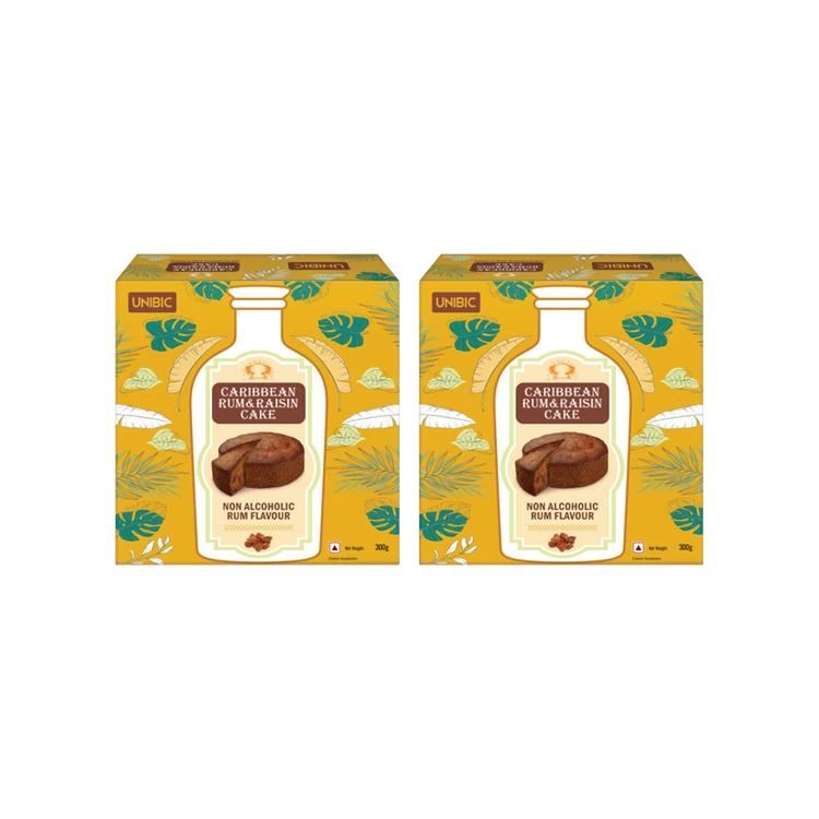 Unibic Caribbean Rum & Raisin Cake - Pack of 2