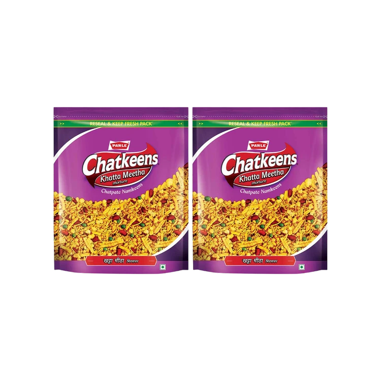 Parle Chatkeen Khatta Meetha Mixture Namkeen - Pack of 2