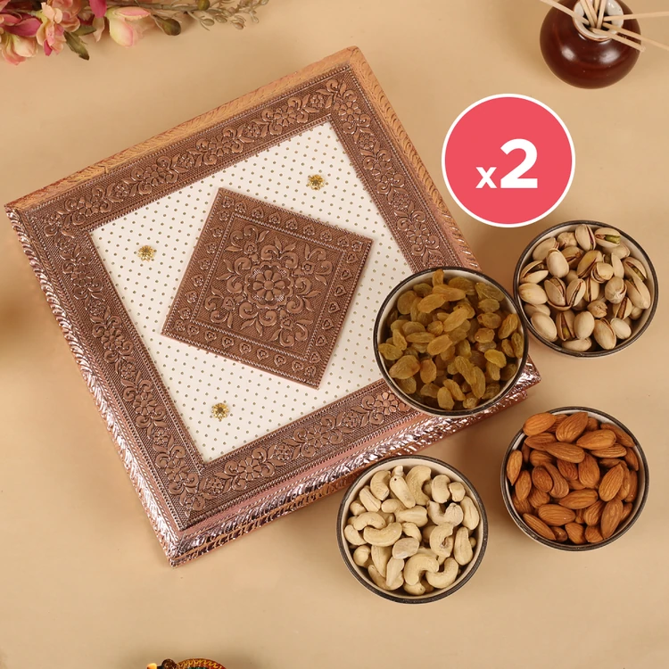 Happilo Celebrations Dry Fruits Gift Pack - Pack of 2 (Dry Fruits Udugore Pack)